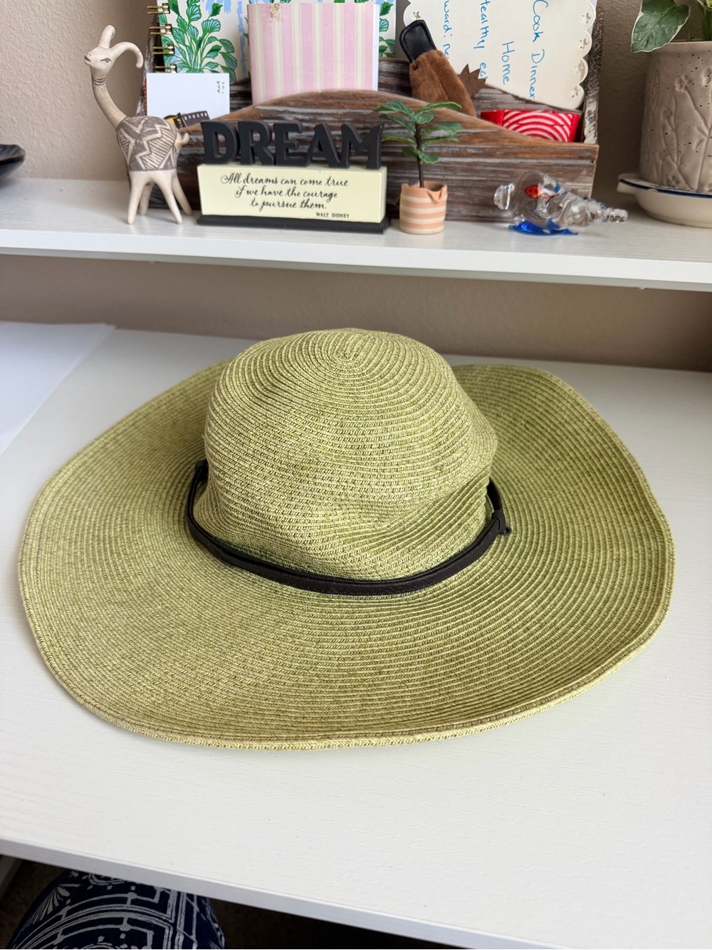 San Diego Hat Co Green Drawstring Paper Sun Hat Medium